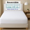 Cubrecolchón Acolchado Rizo 100% Algodón Reversible SORIA 2 Royal Rizo / Rizo Largo Especial 220 cm Alto hasta 30 cm  Cubrecolchón Acolchado Rizo 100% Algodón Reversible SORIA 2 Royal Rizo / Rizo Largo Especial 220 cm Alto hasta 30 cm