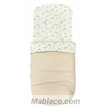 Saco para Sillas Paseo Universal Conejos Beige Denenes