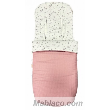 Saco para Sillas Paseo Universal Conejos Rosa Denenes