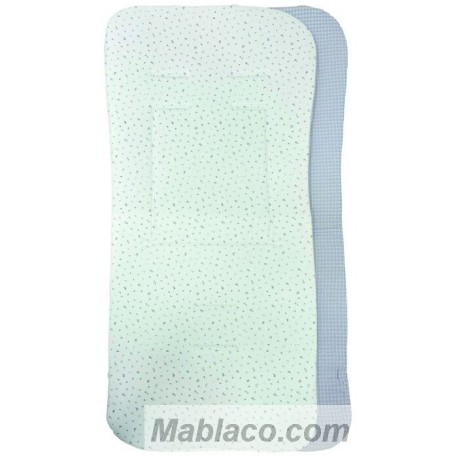 Colchoneta Ligera Silla de Paseo Florecitas Azul