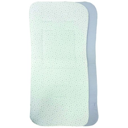 Colchoneta Ligera Silla de Paseo Florecitas Azul