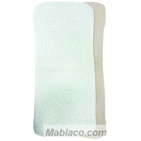 Colchoneta Ligera Silla de Paseo Florecitas Beige