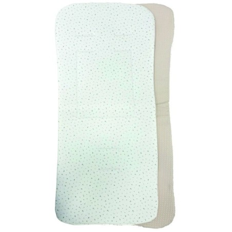 Colchoneta Ligera Silla de Paseo Florecitas Beige