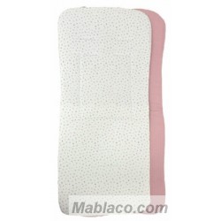 Colchoneta Ligera Silla de Paseo Florecitas Rosa