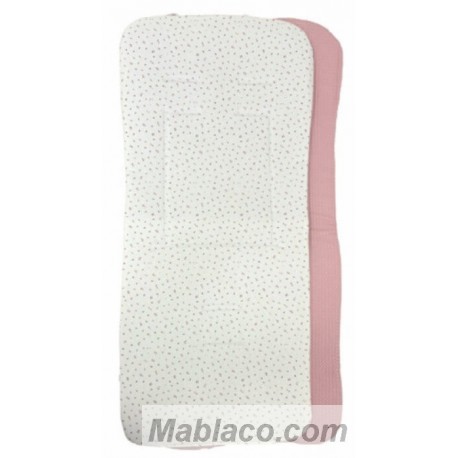 Colchoneta Ligera Silla de Paseo Florecitas Rosa