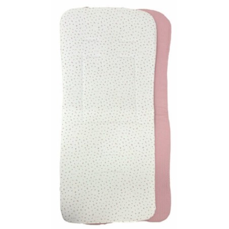 Colchoneta Ligera Silla de Paseo Florecitas Rosa