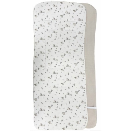 Colchoneta Ligera Silla de Paseo Conejos Beige