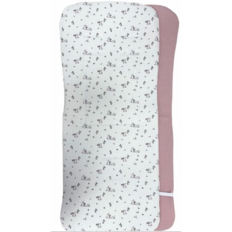 Colchoneta Ligera Silla de Paseo Conejos Rosa
