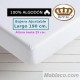 Sábana Bajera 100 Algodón Largo Especial 190 cm. y altura hasta 25 cm.144 hilos Royal