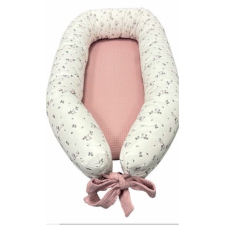 Cojín Nido Bebé Conejos Rosa Denenes