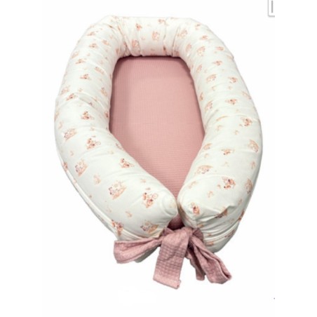 Cojín Nido Bebé Bicicleta Rosa Denenes