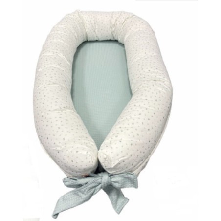 Cojín Nido Bebé Florecitas Verde Denenes