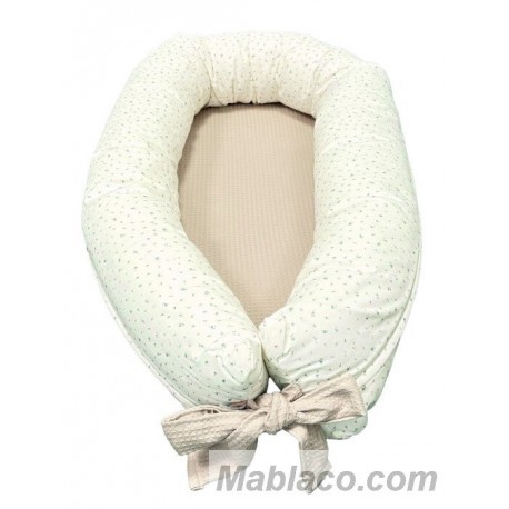 Cojín Nido Bebé Florecitas Beige Denenes