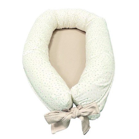 Cojín Nido Bebé Florecitas Beige Denenes