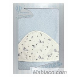 Capa de Baño Conejos Azul