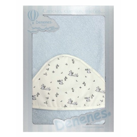 Capa de Baño Conejos Azul