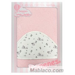 Capa de Baño Conejos Rosa
