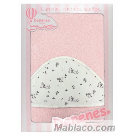 Capa de Baño Conejos Rosa