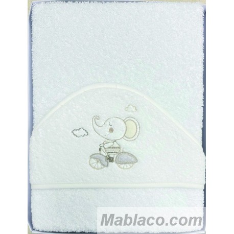 Capa de Baño Elefante Perla