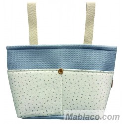 Bolso Organizador Florecitas Azul