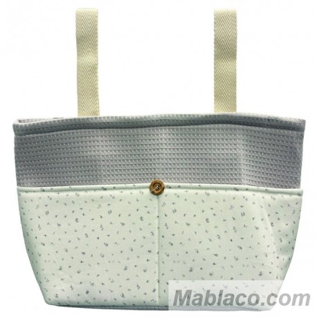 Bolso Organizador Florecitas Gris