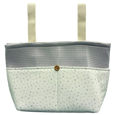 Bolso Organizador Florecitas Gris