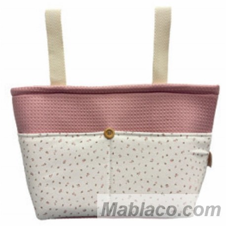 Bolso Organizador Florecitas Rosa Denenes