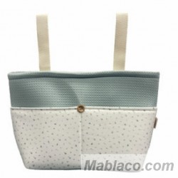 Bolso Organizador Florecitas Verde Denenes
