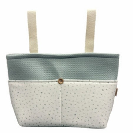 Bolso Organizador Florecitas Verde Denenes