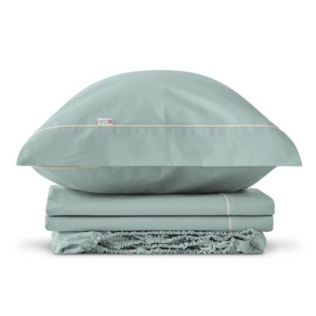 Juego de Sábanas 100% Algodón Lisa Bies Estelia Agua