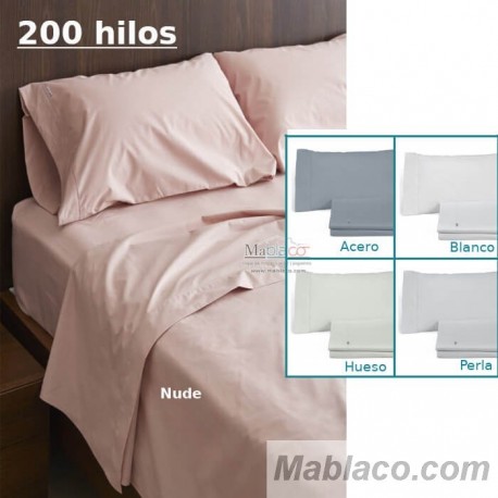 Juego de Sábanas Percal 100% Algodón 200 hilos 5 colores