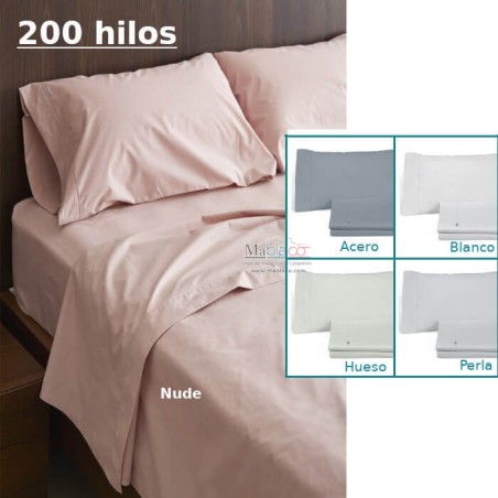 Juego de Sábanas Percal 100% Algodón 200 hilos 5 colores