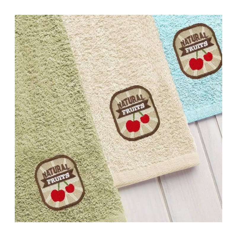 Paños de Cocina Cherry 450gr Algodón 50x50 Pack 3