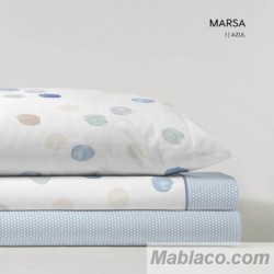 Juego de Sábanas Coralina Marsa Azul Kabely