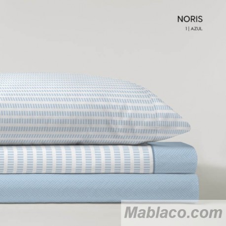 Juego de Sábanas Coralina Noris Azul