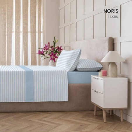 Juego de Sábanas Coralina Noris Azul