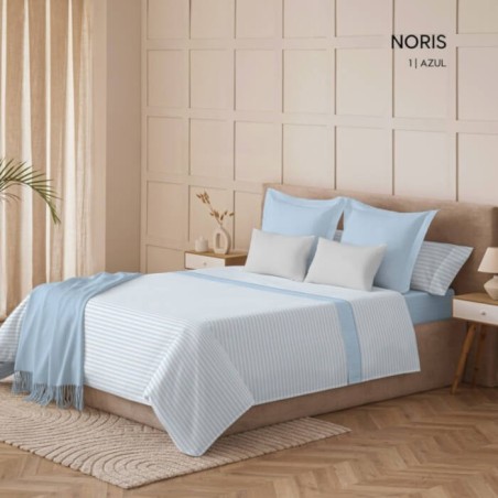 Juego de Sábanas Coralina Noris Azul