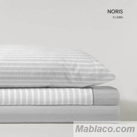 Juego de Sábanas Coralina Noris Gris