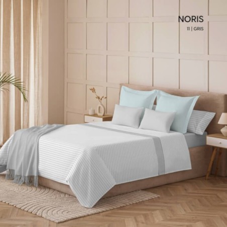 Juego de Sábanas Coralina Noris Gris