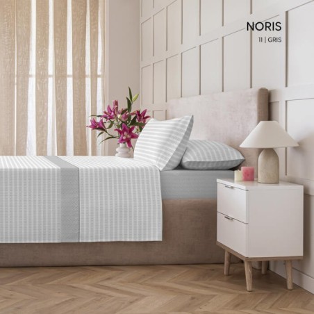 Juego de Sábanas Coralina Noris Gris
