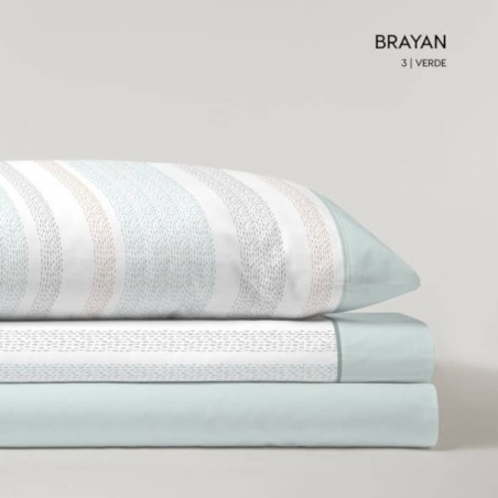 Juego de Sábanas Franela de Algodón Brayan Verde D'art