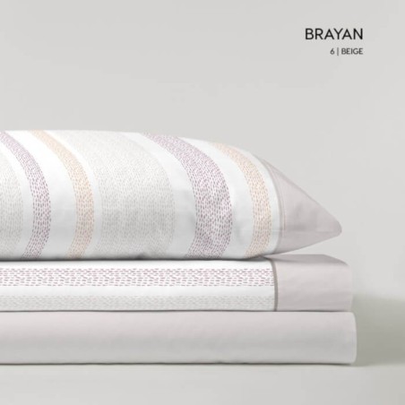 Juego de Sábanas Franela de Algodón Brayan Beige D'art