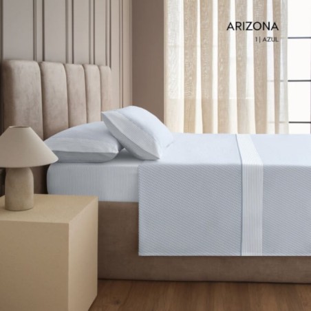 Juego de Sábanas Franela de Algodón Arizona Azul D'art