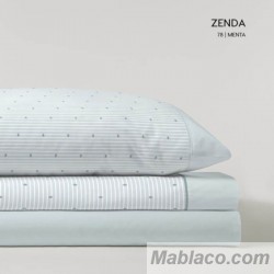 Juego de Sábanas Franela de Algodón Zenda Menta D'art