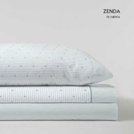 Juego de Sábanas Franela de Algodón Zenda Menta D'art