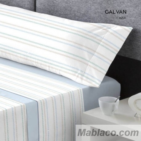 Juego de Sábanas Térmicas Galvan Azul Bianco