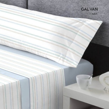Juego de Sábanas Térmicas Galvan Azul Bianco