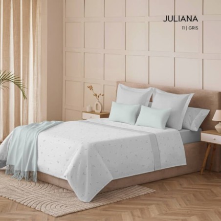 Juego de Sábanas Coralina Juliana Gris