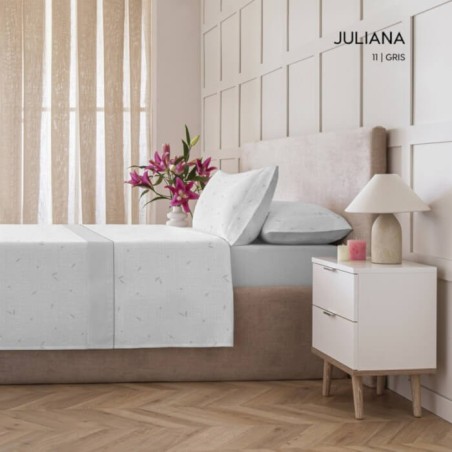 Juego de Sábanas Coralina Juliana Gris