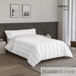 Juego Funda Nórdica Reversible Aneika Beige Anverso